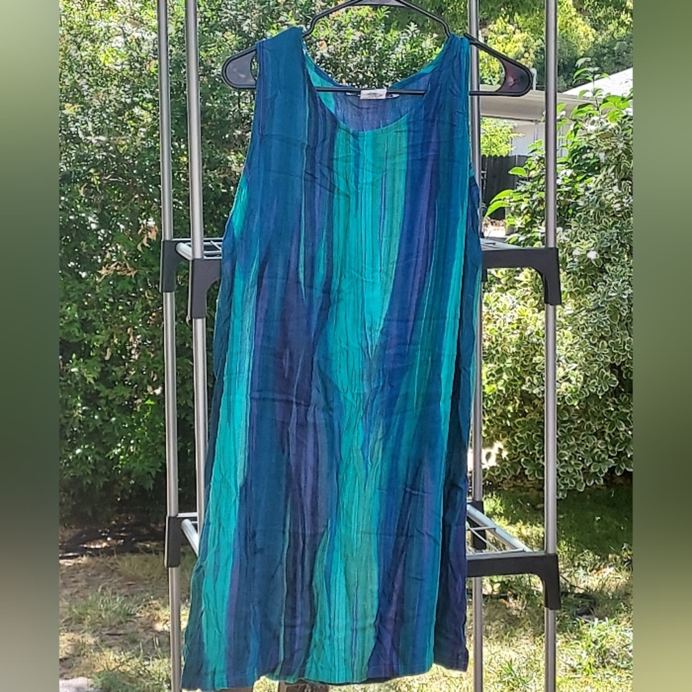 C.M. SHAPE Vintage Blue Maxi Dress